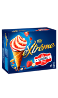 Glace cône extrême sundae fraise Nestle