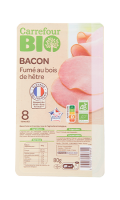 Bacon fumé au bois de hêtre Carrefour Bio