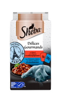 Croquettes pour chats au boeuf et au poisson Sheba Croquettes pour chats au boeuf et au poisson Sheba