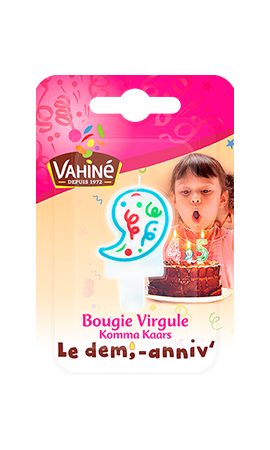 Une bougie virgule pour fêter les demi-anniversaires