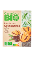 Biscuits salés palmiers aux olives noires Carrefour Bio