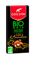 Chocolat noir aux éclats d\'amandes Bio Còte D\'Or