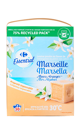 Lessive poudre savon de Marseille, U (1,25 kg)  La Belle Vie : Courses en  Ligne - Livraison à Domicile