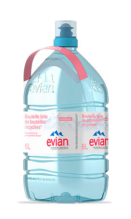 Bouteilles faites de bouteilles recyclées - Evian Experience