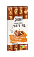 Tablette de chocolat au lait caramel amandes noisettes Nestlé Les Recettes de l'Atelier