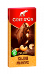 Chocolat noir cajou amandes Côte d'Or