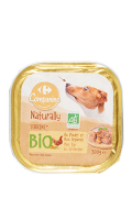 Terrine pour chien poulet et aux légumes bio Carrefour Companino