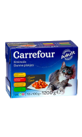 Pâtée pour chats émincés en sauce Carrefour