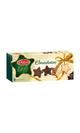 Assortiment de biscuits Étoile Délices au chocolat Noël DELACRE