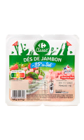 Dés de jambon -25% de sel Carrefour Classic\'