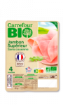 Jambon bio supérieur sans couenne Carrefour...