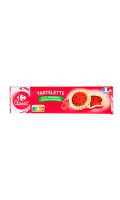Biscuits tartelettes goût framboise Carrefour Classic'