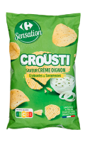 Chips craquantes Crousti saveur crème oignon Carrefour Sensation