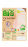 Rôti de porc cuit Carrefour Bio