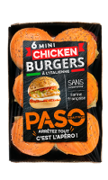 Mini burgers au poulet à l\'italienne Paso Traiteur