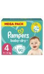 Couches bébé baby-dry taille 4 Pampers