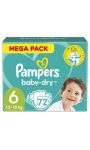 Couches bébé baby-dry taille 6 Pampers