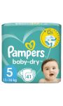 Couches bébé baby-dry taille 5 Pampers