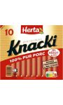 Knacki pur porc réduit en sel Herta