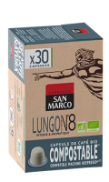 Café Bio en capsules compostables n°8 Lungo San Marco