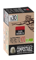 Café Bio en capsules compostables n°10 Ristretto San Marco