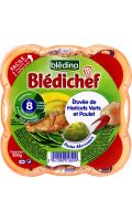 Plat bébé Blédichef haricots verts poulet, dès 8 mois Blédina