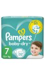 Couches-culotte taille 7 : 15 kg et + baby dry Pampers
