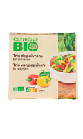 Trio de poivrons bio en lanières Carrefour Bio