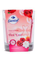 Bougie parfumée floral Red Love Carrefour Essential
