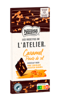 Tablette de chocolat noir caramel pointe de sel Les Recettes de L\'Atelier Nestlé