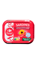 Sardines à l\'huile de tournesol & piment Carrefour Classic\'