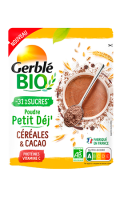 Poudre aux céréales et au cacao Petit Dej\' Gerblé Bio