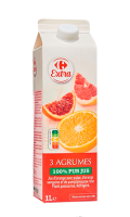 Jus de fruits 3 agrumes sans sucres ajoutés Carrefour Extra