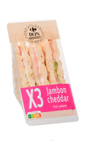 Sandwich au jambon et au cheddar Carrefour Bon appétit!