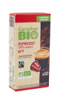 Café capsules Espresso n°7 Carrefour Bio