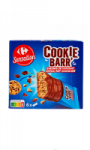 Barres chocolatées au cookie enrobées de chocolat Carrefour Sensation