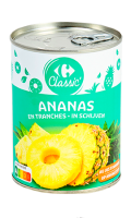 Ananas en tranches au jus d'ananas Carrefour Classic'