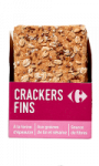 Biscuits crackers fins aux graines de lin et sésame Carrefour