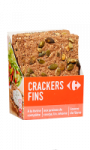Biscuits crackers fins aux graines de courge, lin & sésame Carrefour