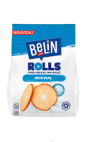 Biscuits apéritifs fines chips de pain grillé original Rolls Belin