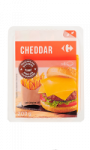 Fromage en tranches cheddar pour burgers Carrefour
