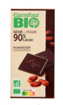 Chocolat noir avec 90% de cacao Carrefour Bio