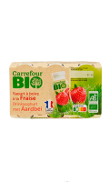 Yaourts à boire à la fraise Carrefour Bio