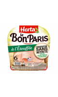 Jambon à l'étouffé conservation sans nitrite Le Bon Paris Herta