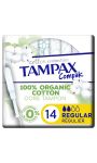 Tampons Compak Coton Protection Régulier Avec Applicateur Tampax