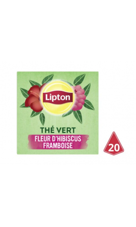 Lipton Thé Vert Fleur D'Hibiscus & Framboise 20 Sachets Pyramid
