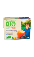 Compote bio pomme pruneau s/sucres ajoutés Carrefour Bio