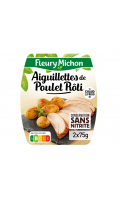 Aiguillettes de poulet rôti conservation sans nitrite Fleury Michon