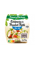 Émincés de poulet rôti sans nitrite réduit en sel Fleury Michon