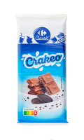 Tablette chocolat crakeo Carrefour Classic\'